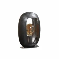 hofstein Lampes À Poser|Lampe de table Arch Nickel mat, Noir, 1 lumière