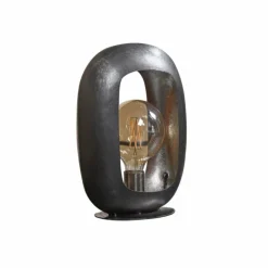 hofstein Lampes À Poser|Lampe de table Arch Nickel mat, Noir, 1 lumière