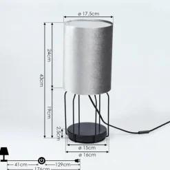 hofstein Lampes À Poser|Lampe de table Bornalle Noir, 1 lumière