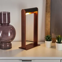 hofstein Lampes À Poser|Lampe de table Denhigh LED Cuivre, Noir, 1 lumière