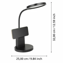 Luminaires Eglo Éclairage Led|Lampe de table Eglo BROLINI LED Noir, 1 lumière