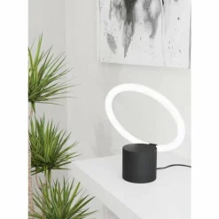 Luminaires Eglo Éclairage Led|Lampe de table Eglo CARANACOA LED Noir, 1 lumière