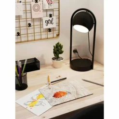 Luminaires Eglo Lampes À Poser|Lampe de table Eglo MURNIA Noir, Blanc, 1 lumière