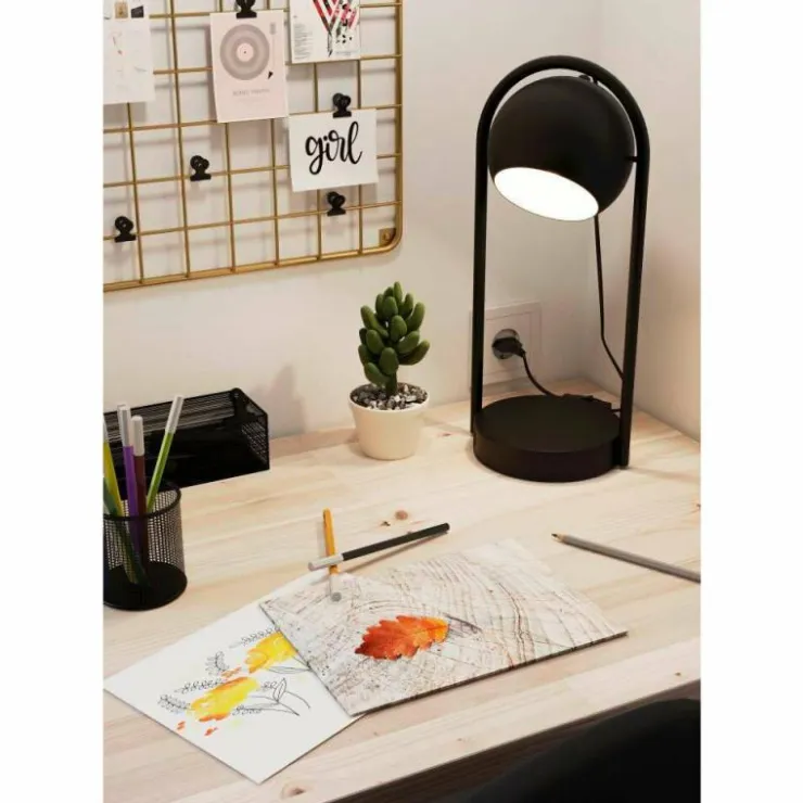 Luminaires Eglo Lampes À Poser|Lampe de table Eglo MURNIA Noir, Blanc, 1 lumière