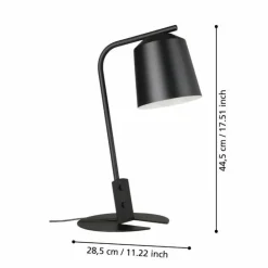 Luminaires Eglo Lampes À Poser|Lampe de table Eglo ONEDA Noir, Blanc, 1 lumière