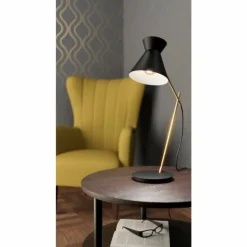 Luminaires Eglo Lampes À Poser|Lampe de table Eglo-Leuchten AMEZAGA Laiton, Noir, 1 lumière