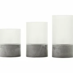 Lampe de table extérieure set de 3 Brilliant Bougie LED Gris, 1 lumière