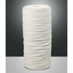 Luminaires Fabas Luce Lampes À Poser|Lampe de table Fabas Luce Marbella Blanc, 1 lumière