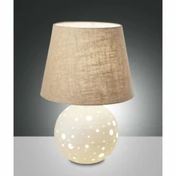 Luminaires Fabas Luce Lampes À Poser|Lampe de table Fabas Luce Corvara Blanc, 2 lumières