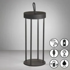 FHL easy Éclairage Led|Lampe de table Kante LED Noir, 1 lumière