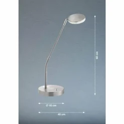 FHL easy Éclairage Led|Lampe de table Luna LED Nickel mat, 1 lumière