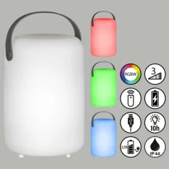 FHL easy Éclairage Led|Lampe de table Orno LED Blanc, 1 lumière, Télécommandes, Changeur de couleurs