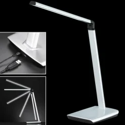 Luminaires Fischer & Honsel Éclairage Led|Lampe de table Fischer & Honsel Bright LED Argenté, 1 lumière
