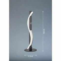Luminaires Fischer & Honsel Éclairage Led|Lampe de table Fischer & Honsel Bridge LED Noir, 1 lumière