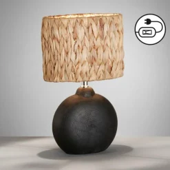Luminaires Fischer & Honsel Lampes À Poser|Lampe de table Fischer & Honsel Hyazinthe Noir, 1 lumière