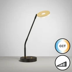 Luminaires Fischer & Honsel Éclairage Led|Lampe de table Fischer & Honsel Dent LED Noir, 1 lumière