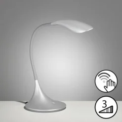 Luminaires Fischer & Honsel Éclairage Led|Lampe de table Fischer & Honsel Nil LED Argenté, 1 lumière