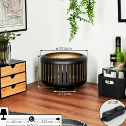 hofstein Lampes À Poser|Lampe de table Fournie Noir, 1 lumière
