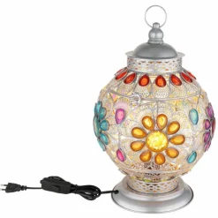 Luminaires Globo Lighting Lampes À Poser|Lampe de table Globo GELASIUS Gris, Argenté, 1 lumière
