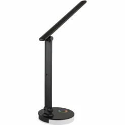 Luminaires Globo Lighting Éclairage Led|Lampe de table Globo GERALDO LED Noir, 1 lumière, Changeur de couleurs