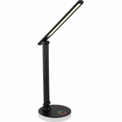 Luminaires Globo Lighting Éclairage Led|Lampe de table Globo GERALDO LED Noir, 1 lumière, Changeur de couleurs