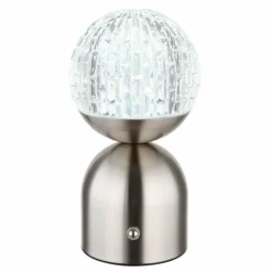 Luminaires Globo Lighting Éclairage Led|Lampe de table Globo JULSY LED Nickel mat, 1 lumière