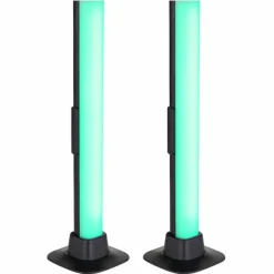Lampe de table Globo POLLIVER LED Noir, 1 lumière, Changeur de couleurs