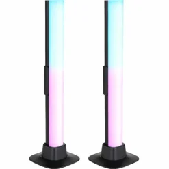 Lampe de table Globo POLLIVER LED Noir, 1 lumière, Changeur de couleurs