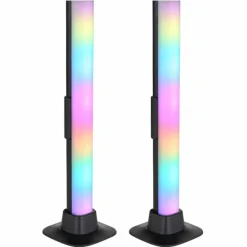 Lampe de table Globo POLLIVER LED Noir, 1 lumière, Changeur de couleurs