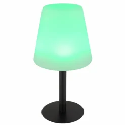 Lampe de table Globo SOLAR LED Noir, 8 lumières, Changeur de couleurs