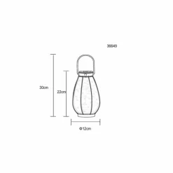 Lampe de table Globo SOLAR LED Noir, 40 lumières