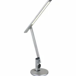 Luminaires Globo Lighting Éclairage Led|Lampe de table Globo SOLANA LED Aluminium brossé, Blanc, 1 lumière