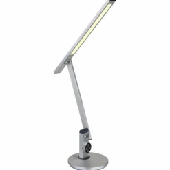 Luminaires Globo Lighting Éclairage Led|Lampe de table Globo SOLANA LED Aluminium brossé, Blanc, 1 lumière