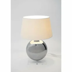 Luminaires Holländer Lampes À Poser|Lampe de table Holländer BOWLING Argenté, Blanc, 1 lumière