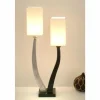 Luminaires Holländer Lampes À Poser|Lampe de table Holländer QUADRANGOLARE Noir, Argenté, 2 lumières