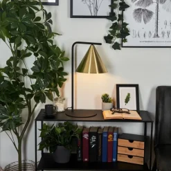 hofstein Lampes À Poser|Lampe de table Hueso Noir, 1 lumière