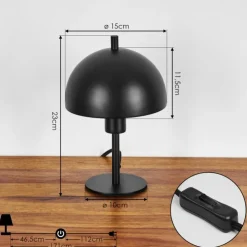 hofstein Lampes À Poser|Lampe de table Kaitulai Noir, 1 lumière
