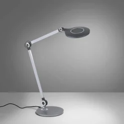 Luminaires Leuchten Direkt Éclairage Led|Lampe de table Leuchten-Direkt NIKLAS LED Noir, Argenté, 1 lumière