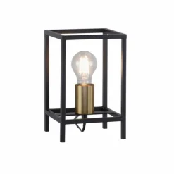 Luminaires Leuchten Direkt Lampes À Poser|Lampe de table Leuchten-Direkt FABIO Laiton, Noir, 1 lumière