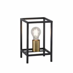 Luminaires Leuchten Direkt Lampes À Poser|Lampe de table Leuchten-Direkt FABIO Laiton, Noir, 1 lumière