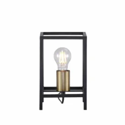 Luminaires Leuchten Direkt Lampes À Poser|Lampe de table Leuchten-Direkt FABIO Laiton, Noir, 1 lumière