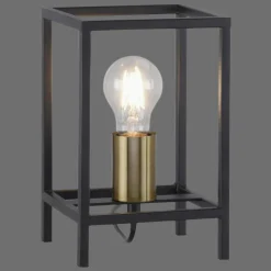 Luminaires Leuchten Direkt Lampes À Poser|Lampe de table Leuchten-Direkt FABIO Laiton, Noir, 1 lumière