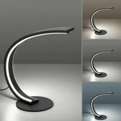 Lampe de table Leuchten-Direkt Q-VITO LED Anthracite, 1 lumière, Télécommandes