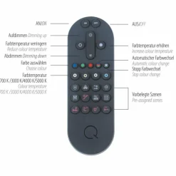 Lampe de table Leuchten-Direkt Q-VITO LED Anthracite, 1 lumière, Télécommandes