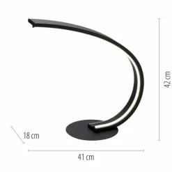 Lampe de table Leuchten-Direkt Q-VITO LED Anthracite, 1 lumière, Télécommandes