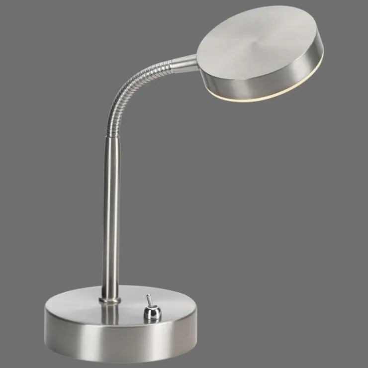 Luminaires Leuchten Direkt Éclairage Led|Lampe de table Leuchten-Direkt HENSKEN LED Acier brossé, 1 lumière