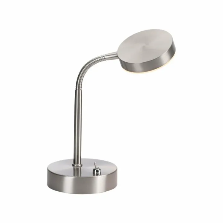 Luminaires Leuchten Direkt Éclairage Led|Lampe de table Leuchten-Direkt HENSKEN LED Acier brossé, 1 lumière