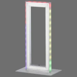 Luminaires Leuchten Direkt Lampes À Poser|Lampe de table Leuchten-Direkt FELIX60 LED Acier brossé, 2 lumières, Télécommandes, Changeur de couleurs