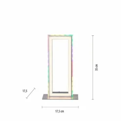 Luminaires Leuchten Direkt Lampes À Poser|Lampe de table Leuchten-Direkt FELIX60 LED Acier brossé, 2 lumières, Télécommandes, Changeur de couleurs