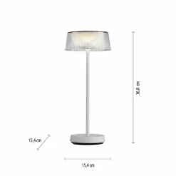 Lampe de table Leuchten-Direkt DORA LED Blanc, 1 lumière